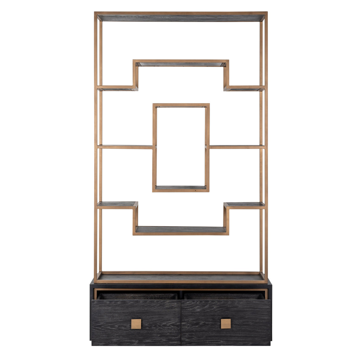 Display cabinet Hunter black rustic 