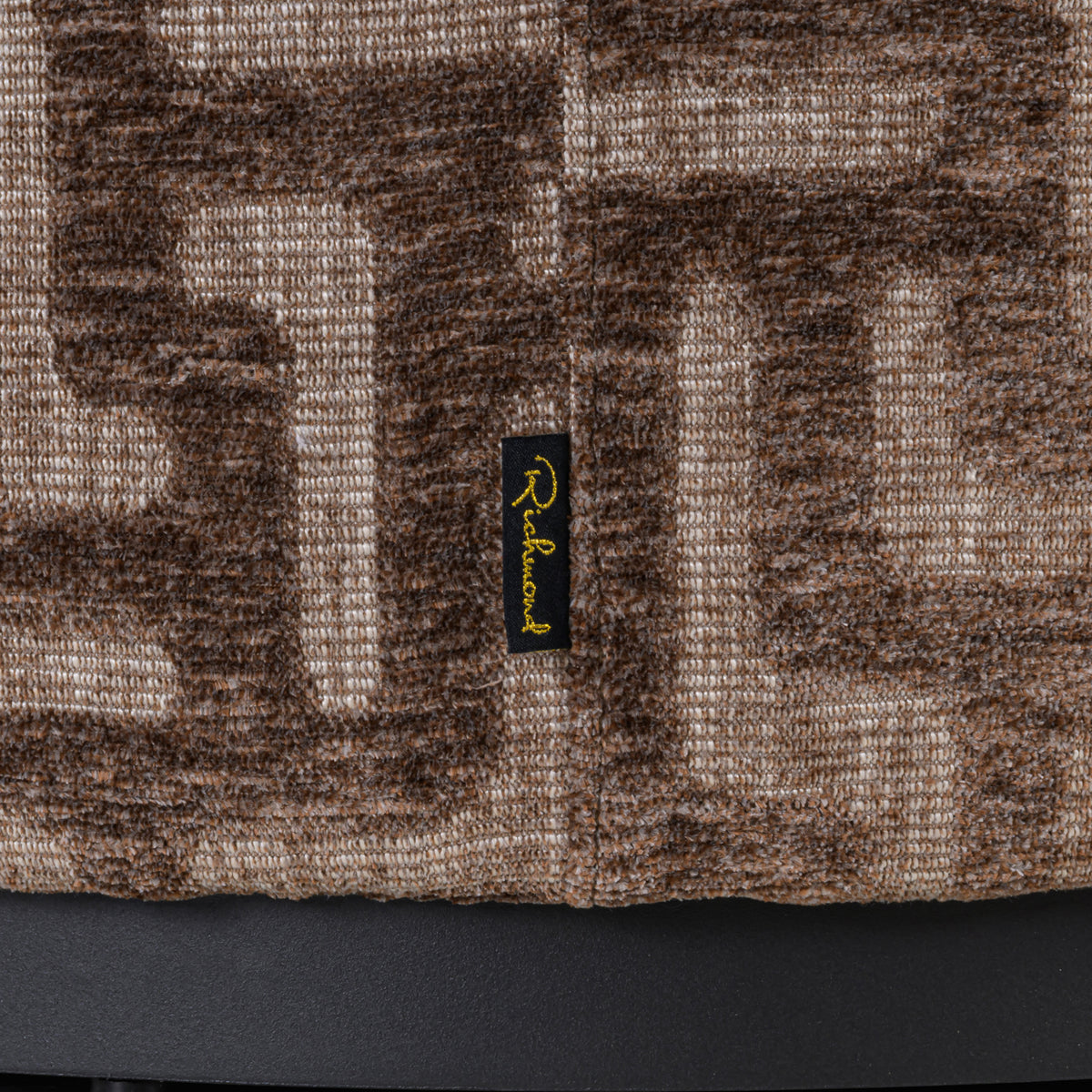 Pouffe & Footstool Lexie brown labyrinth 70Ø
