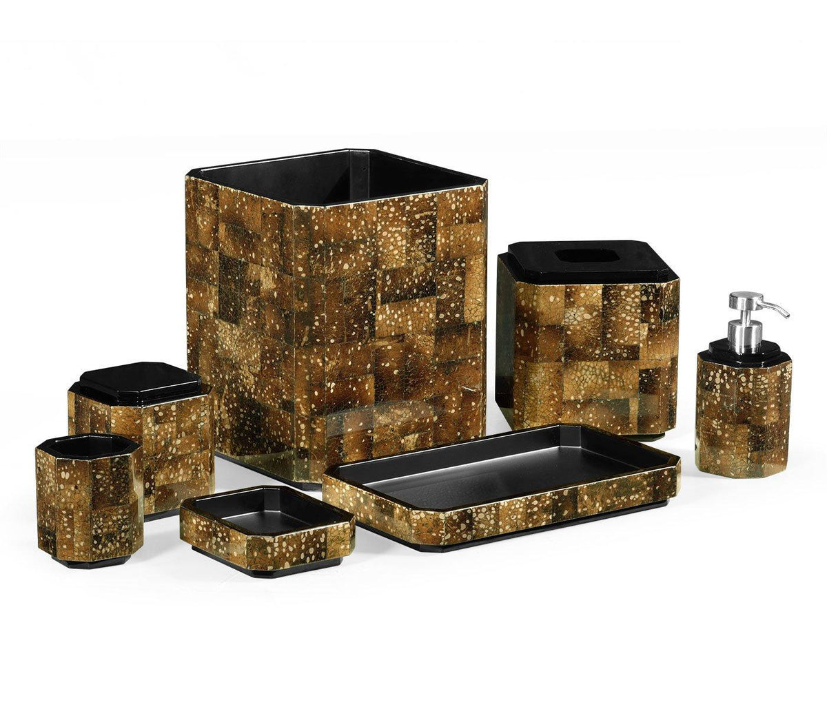 Bathroom Accessory Set - Black Eggshell
