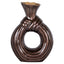 Vase Suen dark brown small