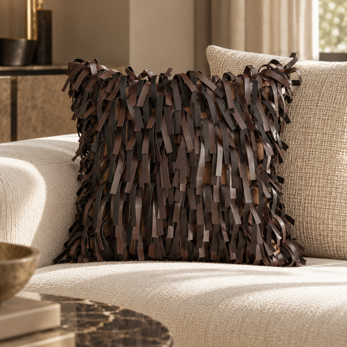 Paul Moneypenny Kinki Choc Cushion