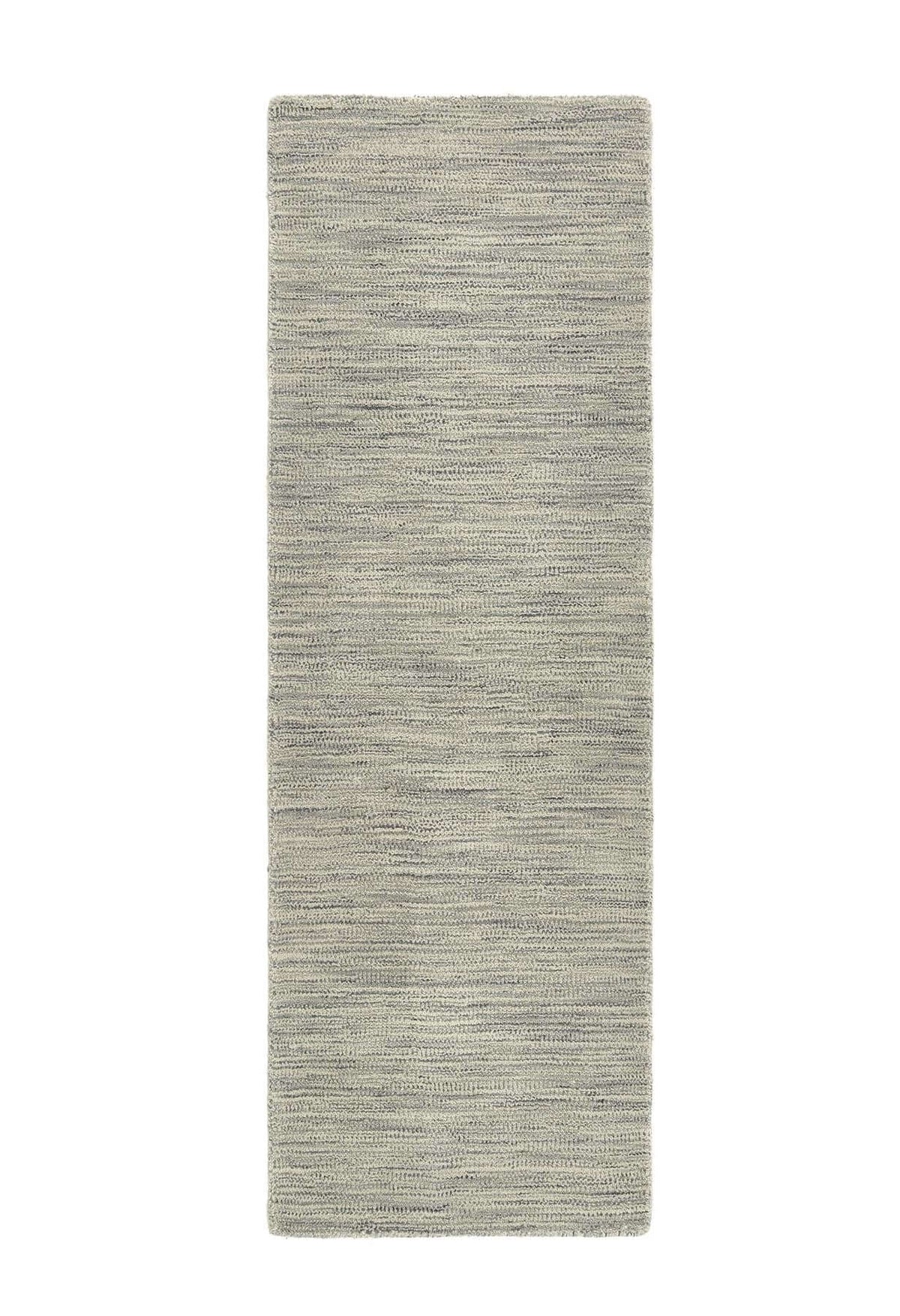 Fine Stripes Silver Grey Wool Rug