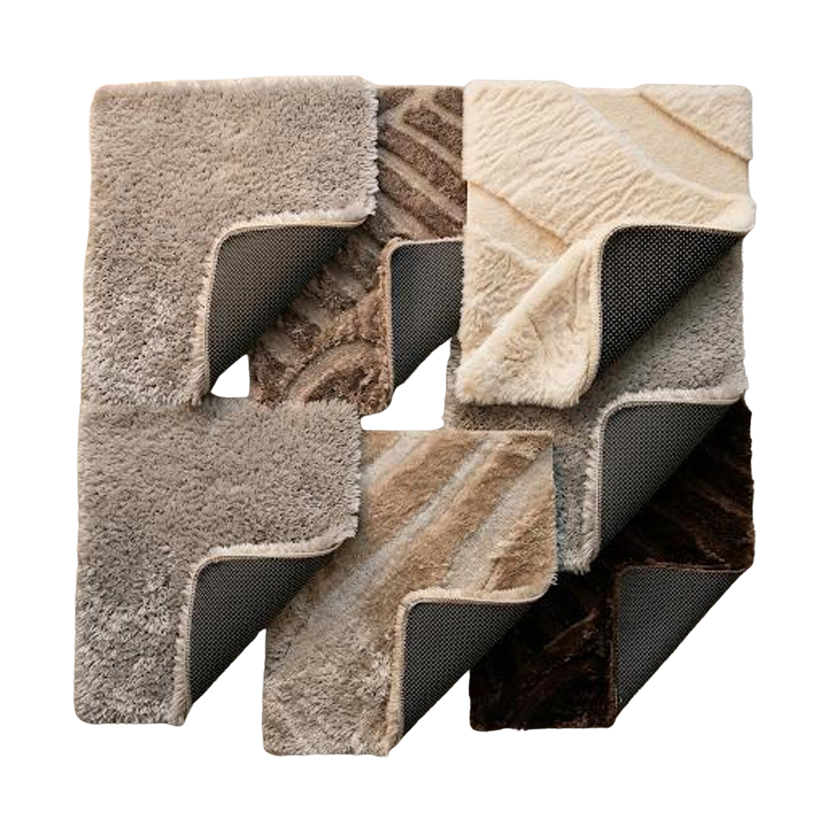 Promo material Liff / Ivar /Mats / Freya / Sverre / Odin  (textile carpet samples) (Set of 6)