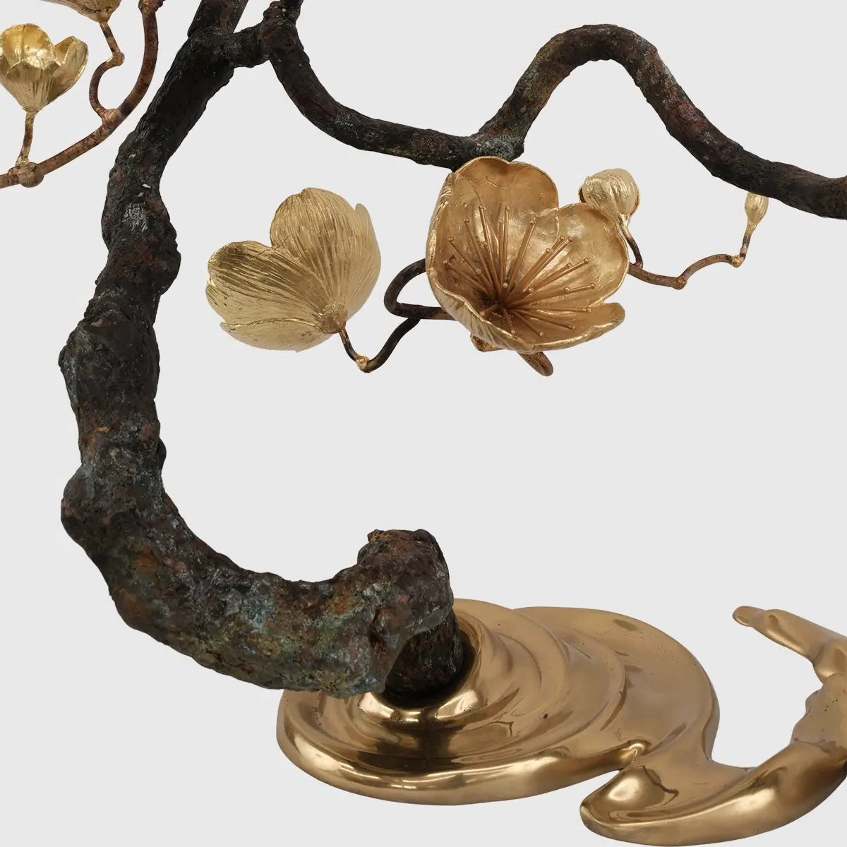Bronze Blossom Waterfall Sculpture Left