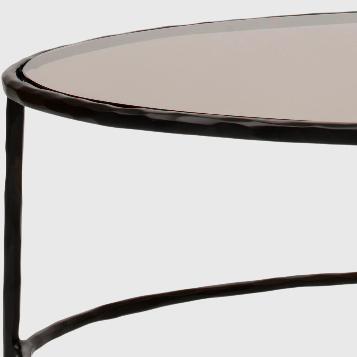 Forged Oval Coffee Table Bronze Nera