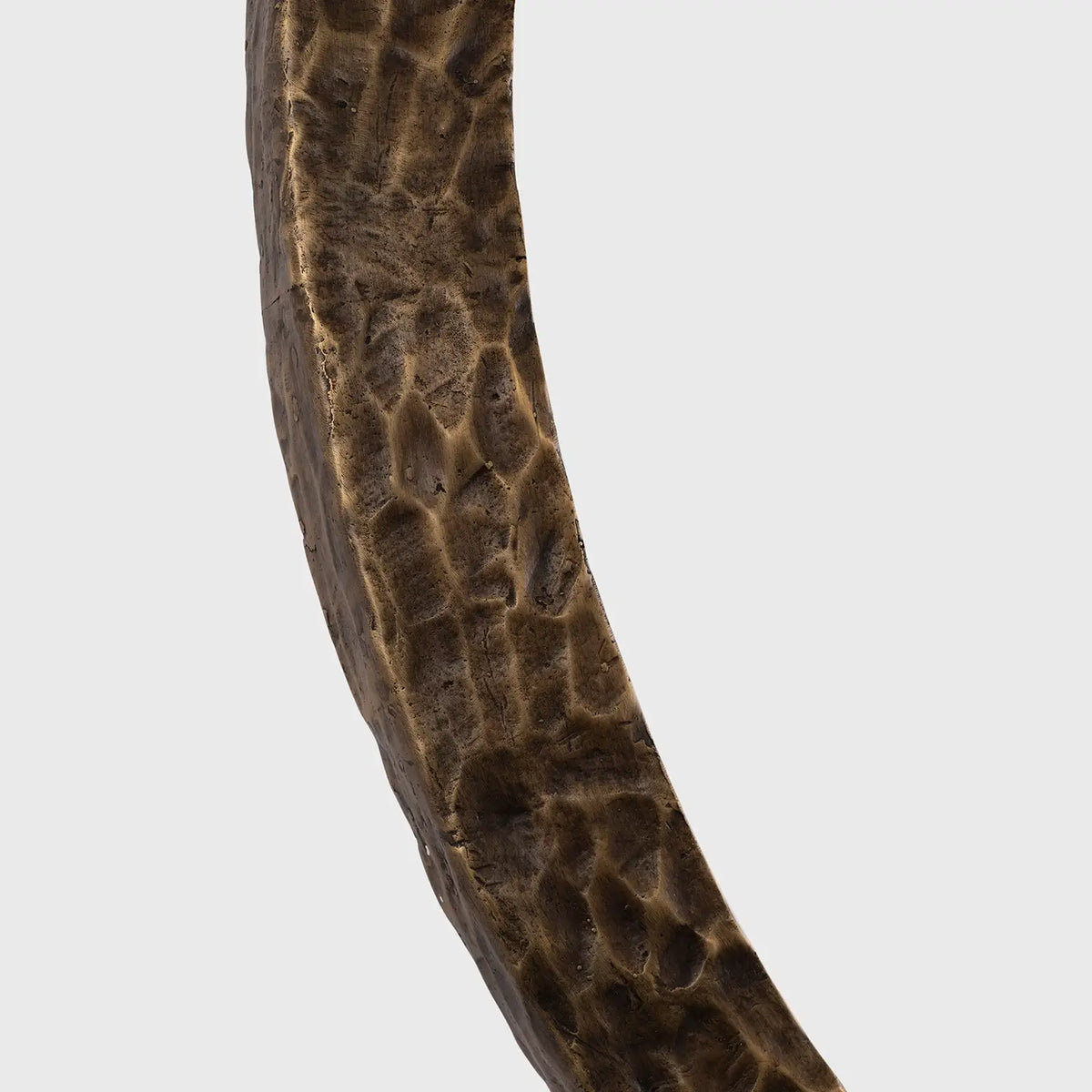 Forged Round Mirror Bronze Dorato