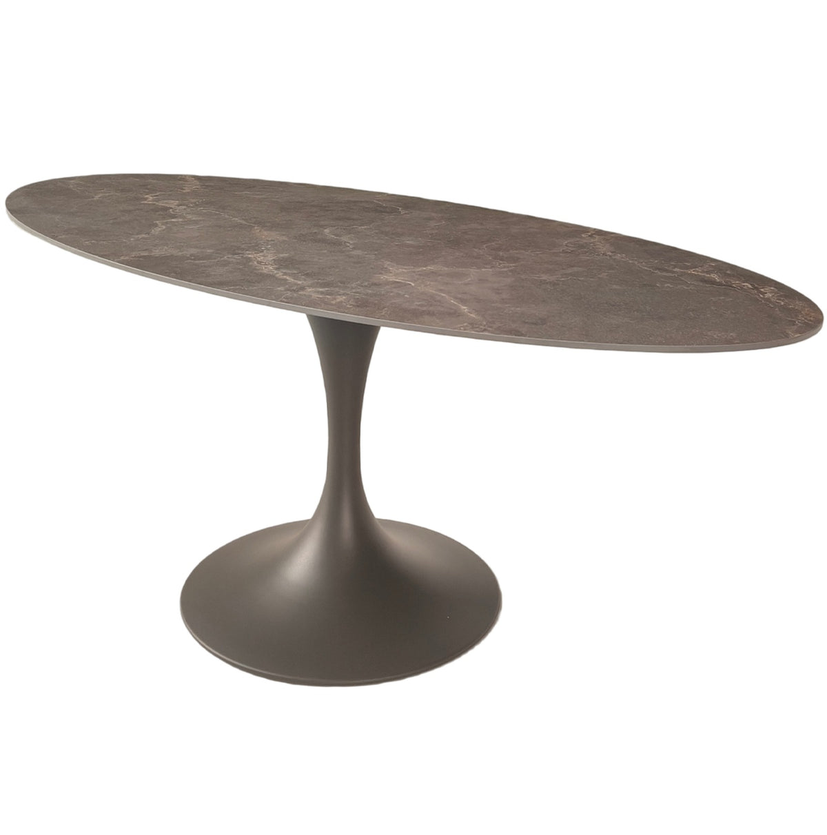 Sutton Oval Dining Table in Latte Stone Ceramic - 180cm