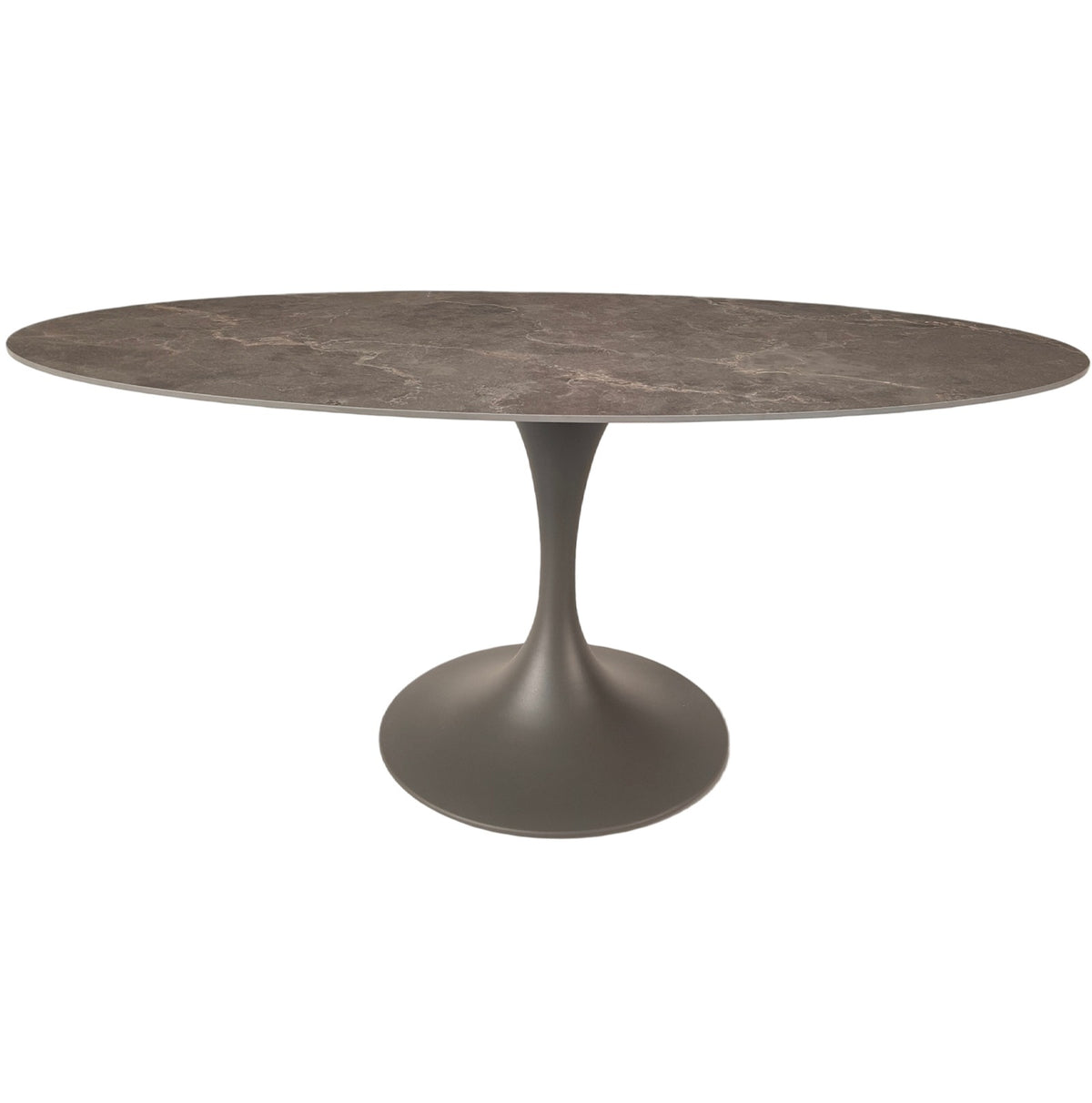 Sutton Oval Dining Table in Latte Stone Ceramic - 180cm