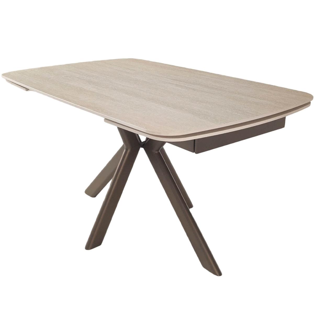 Cote Extending Dining Table in Travertine Ceramic - 140-200cm