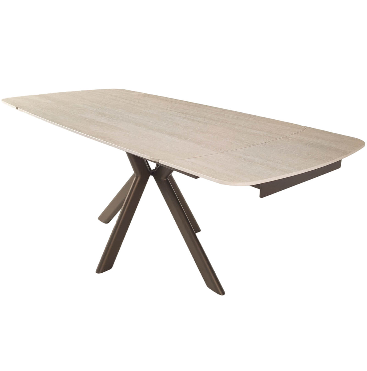 Cote Extending Dining Table in Travertine Ceramic - 140-200cm