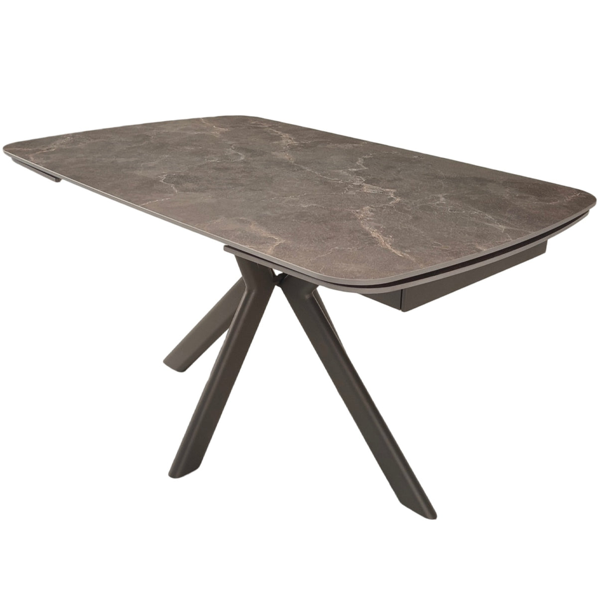 Cote Extending Dining Table in Latte Stone Ceramic - 140-200cm