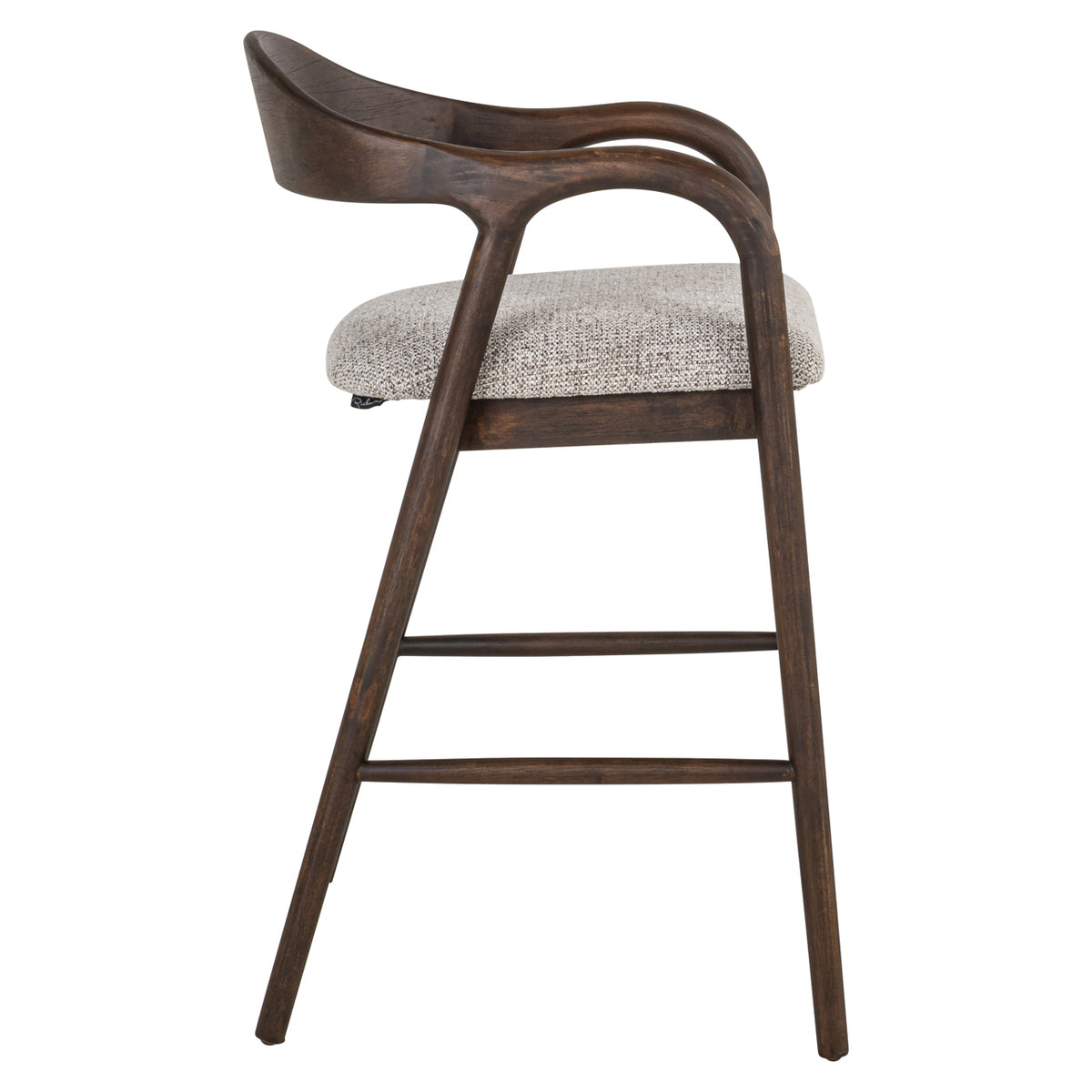 Counter stool Mihara mocca fancy fire retardant