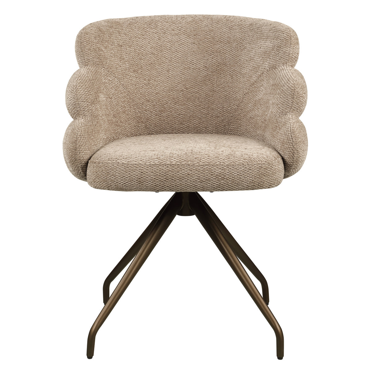 Dining chair Kayla mocca boldweave swivel