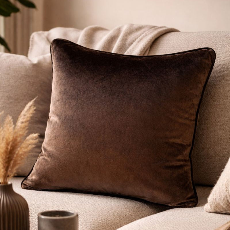 Malini Luxe Chocolate Cushion