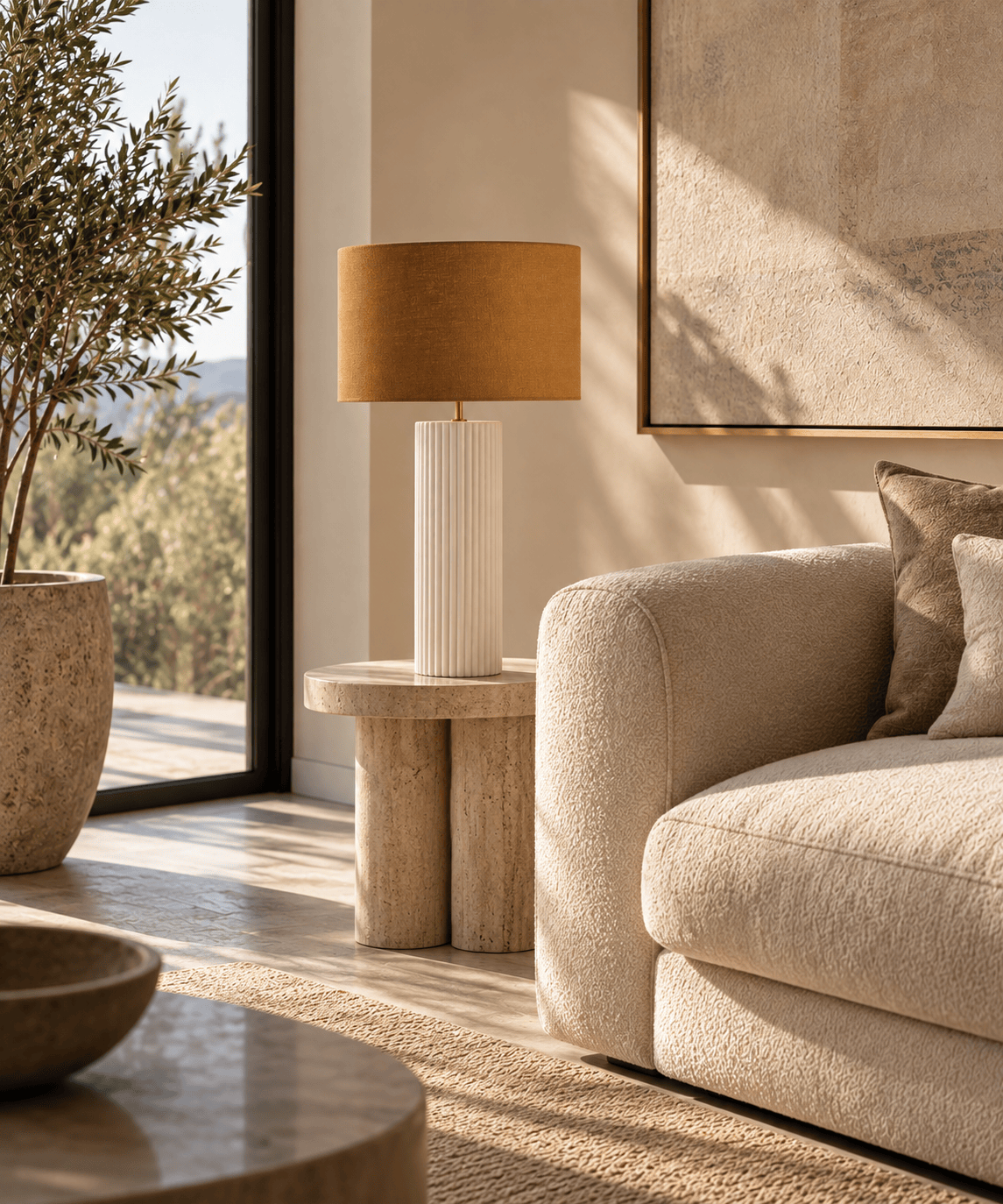DI Designs Lighting Lamp | Large Ribbed Gesso House of Isabella UK