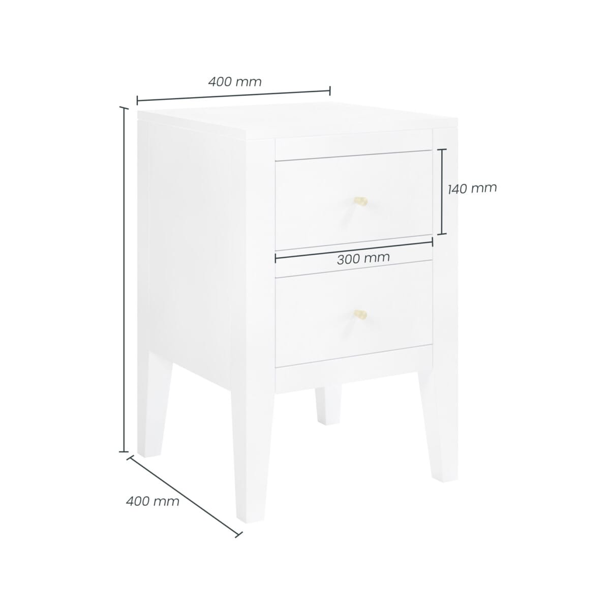 DI Designs Living Alton Bedside Table | White House of Isabella UK