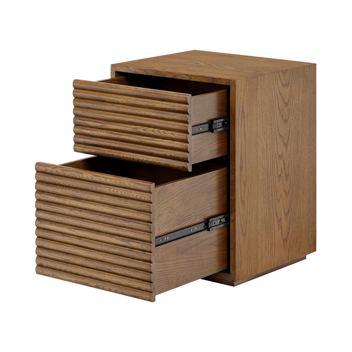 DI Designs Living Charlton Bedside Table | Oak in Walnut Finish House of Isabella UK