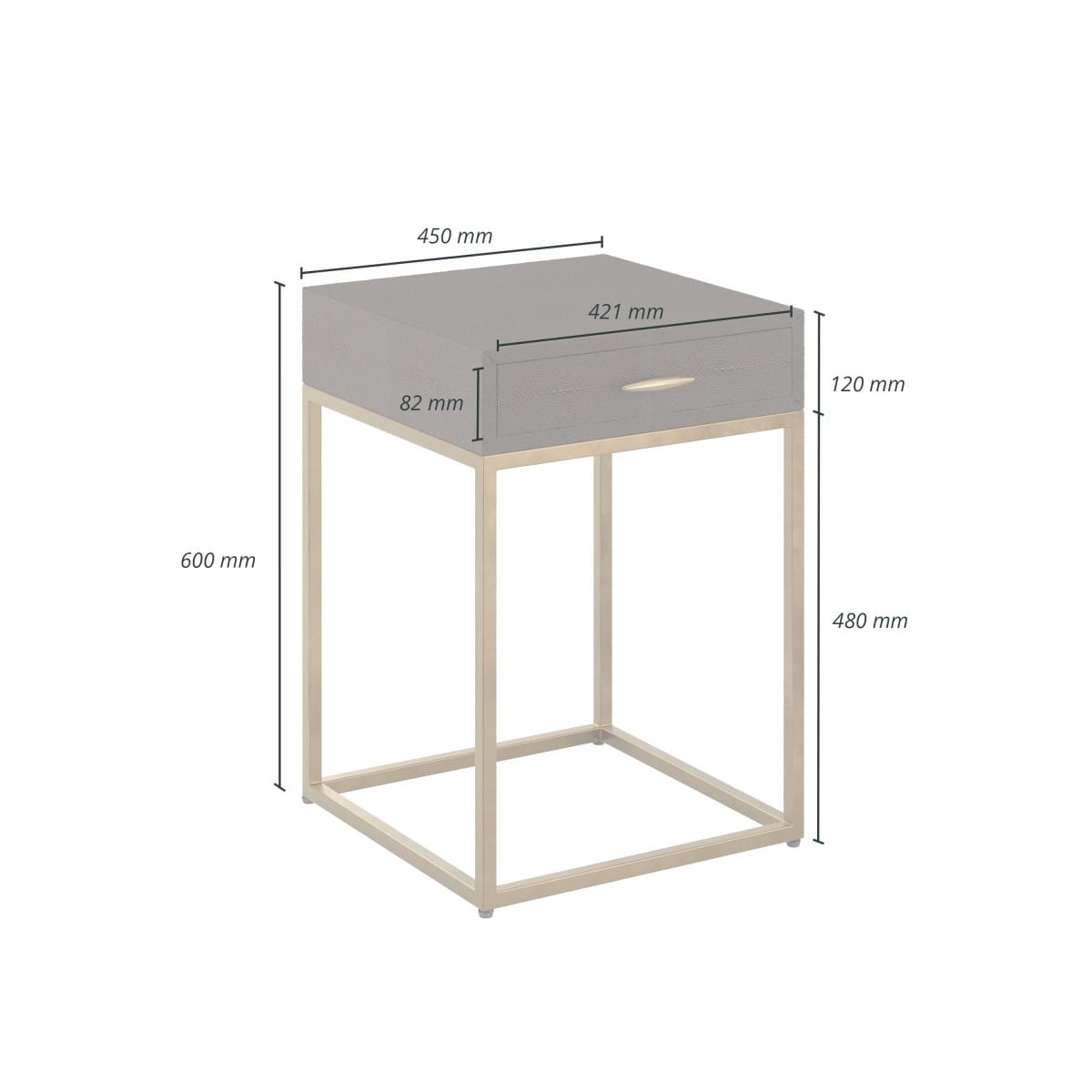 DI Designs Living Hampton Bedside Table | One Drawer | Brown House of Isabella UK