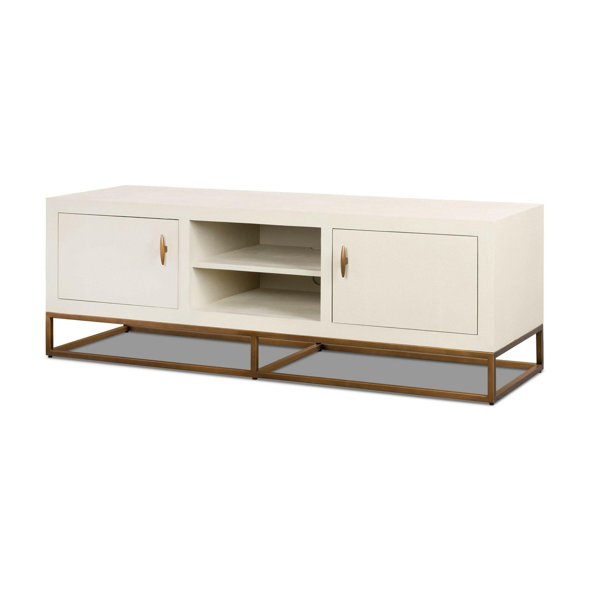 Hampton TV Unit - Ivory Shagreen.