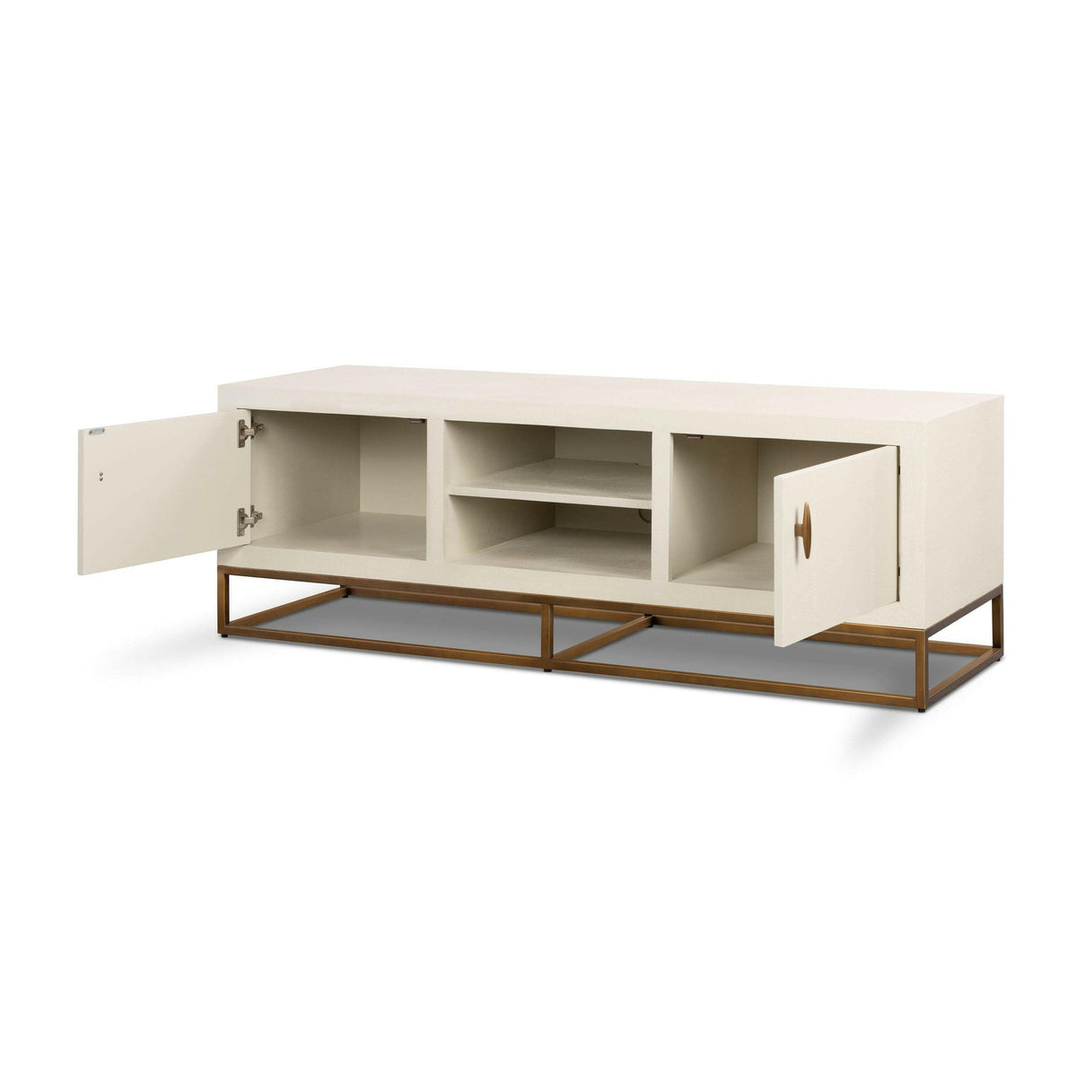 Hampton TV Unit - Ivory Shagreen.