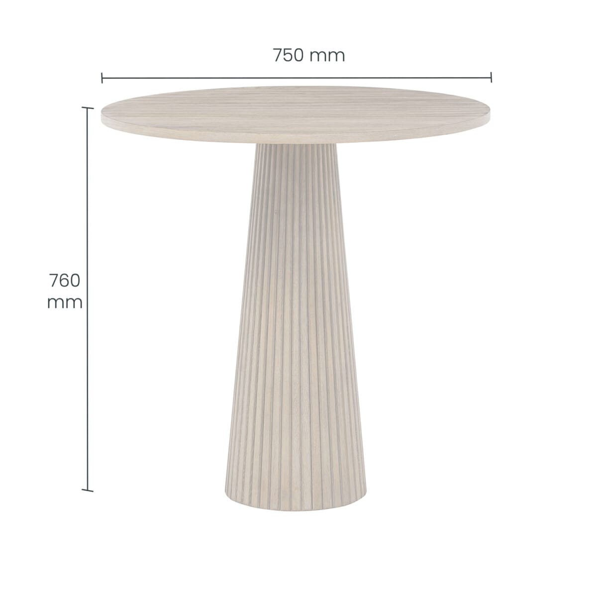 DI Designs Living Leckford Ribbed Occasional Table | Aged Oak House of Isabella UK