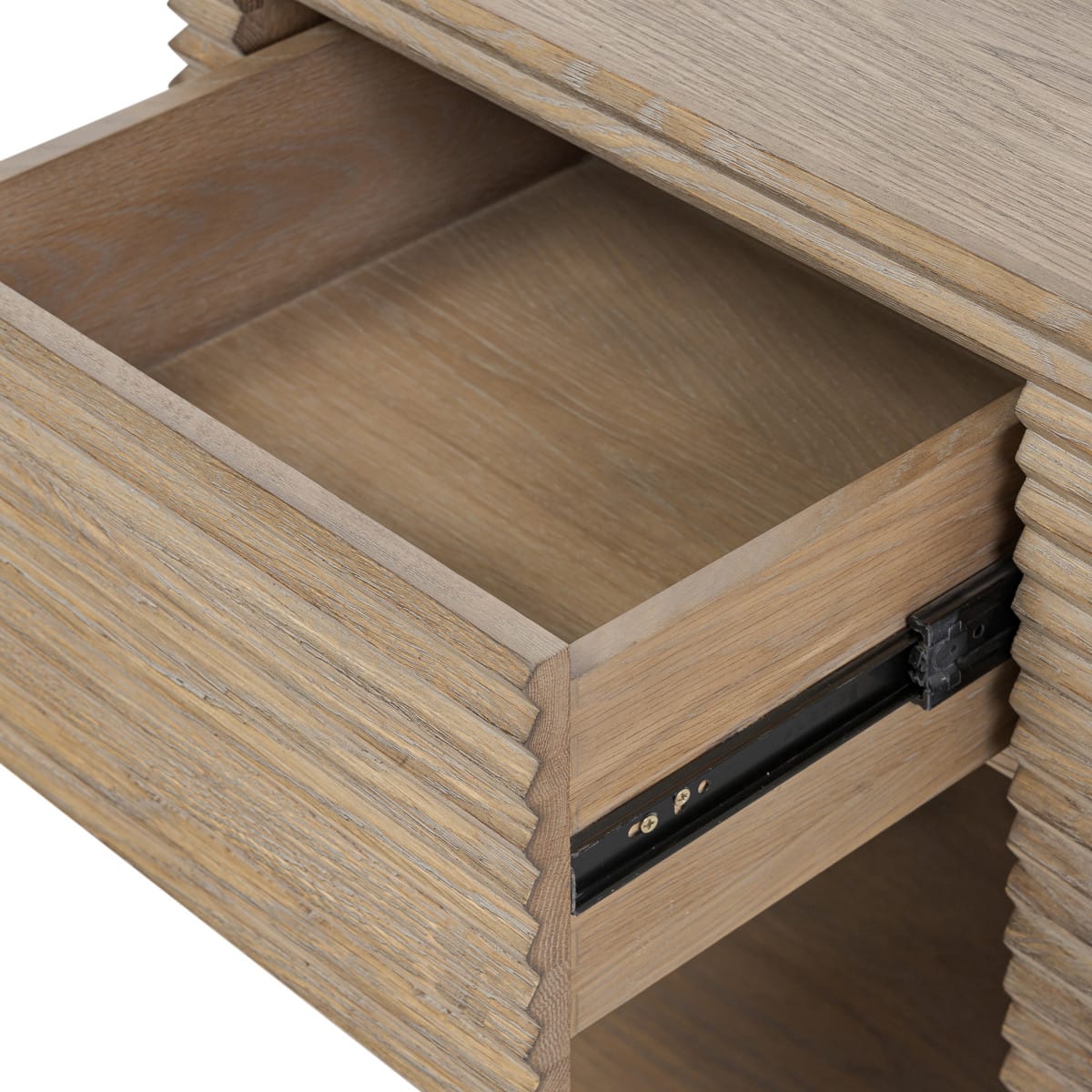 DI Designs Living Wickham Bedside Table | One Drawer | Oak | Ribbed House of Isabella UK