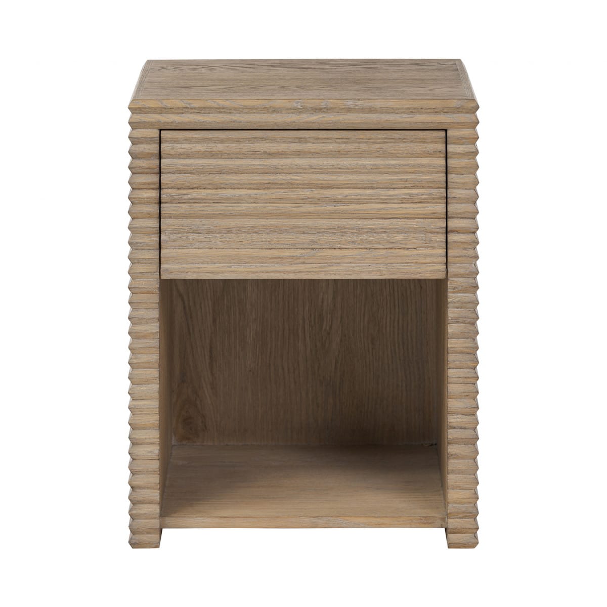 DI Designs Living Wickham Bedside Table | One Drawer | Oak | Ribbed House of Isabella UK