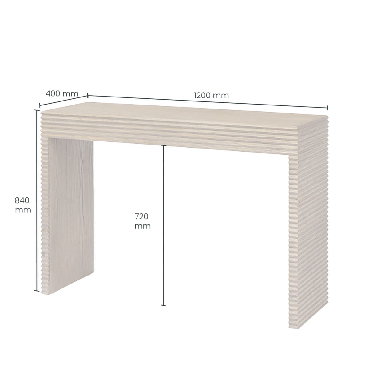DI Designs Living Wickham Console Table | Oak | Ribbed House of Isabella UK