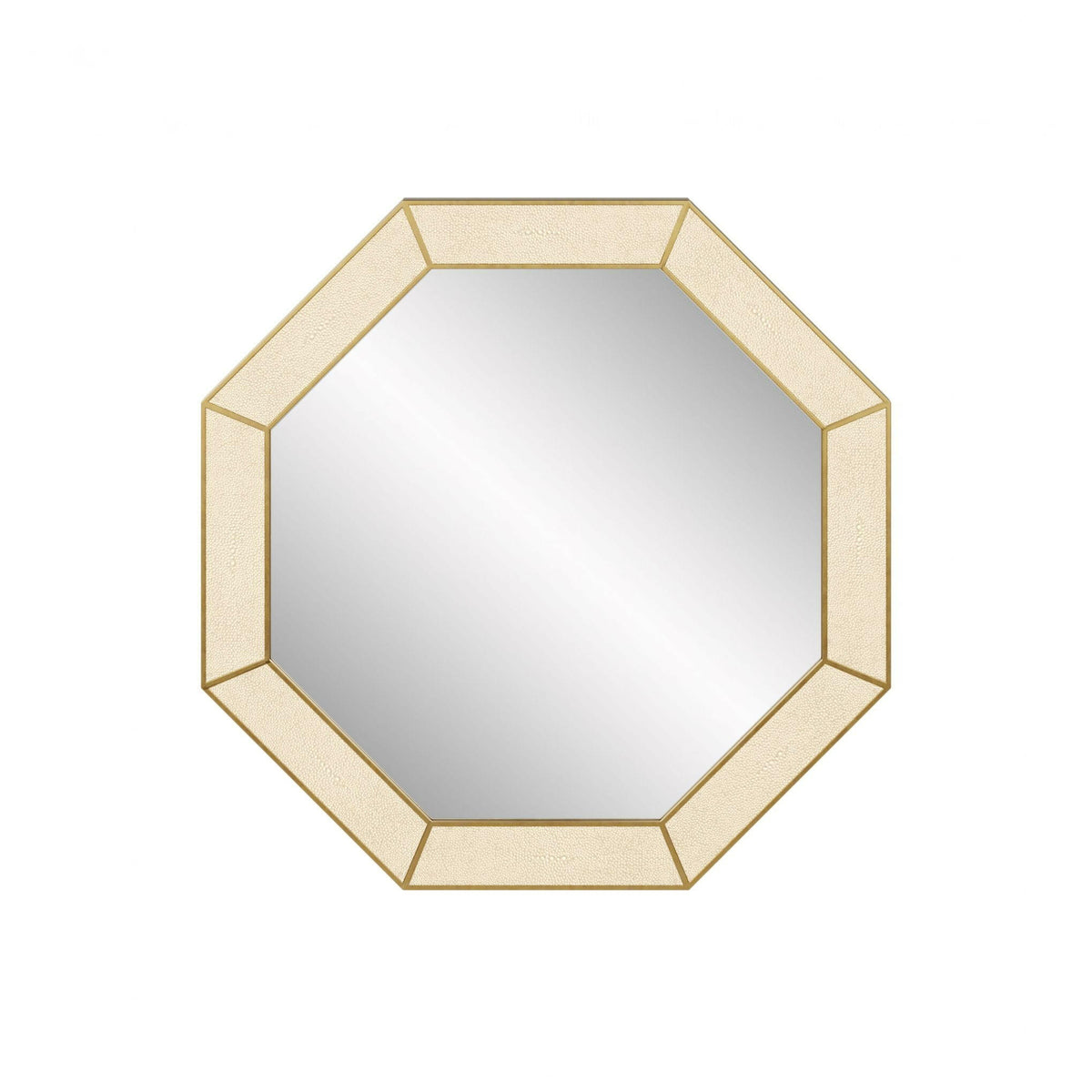 Hampton Mirror, Octagon - Ivory Shagreen | OUTLET.