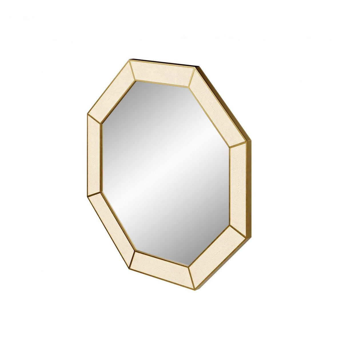 Hampton Mirror, Octagon - Ivory Shagreen | OUTLET.