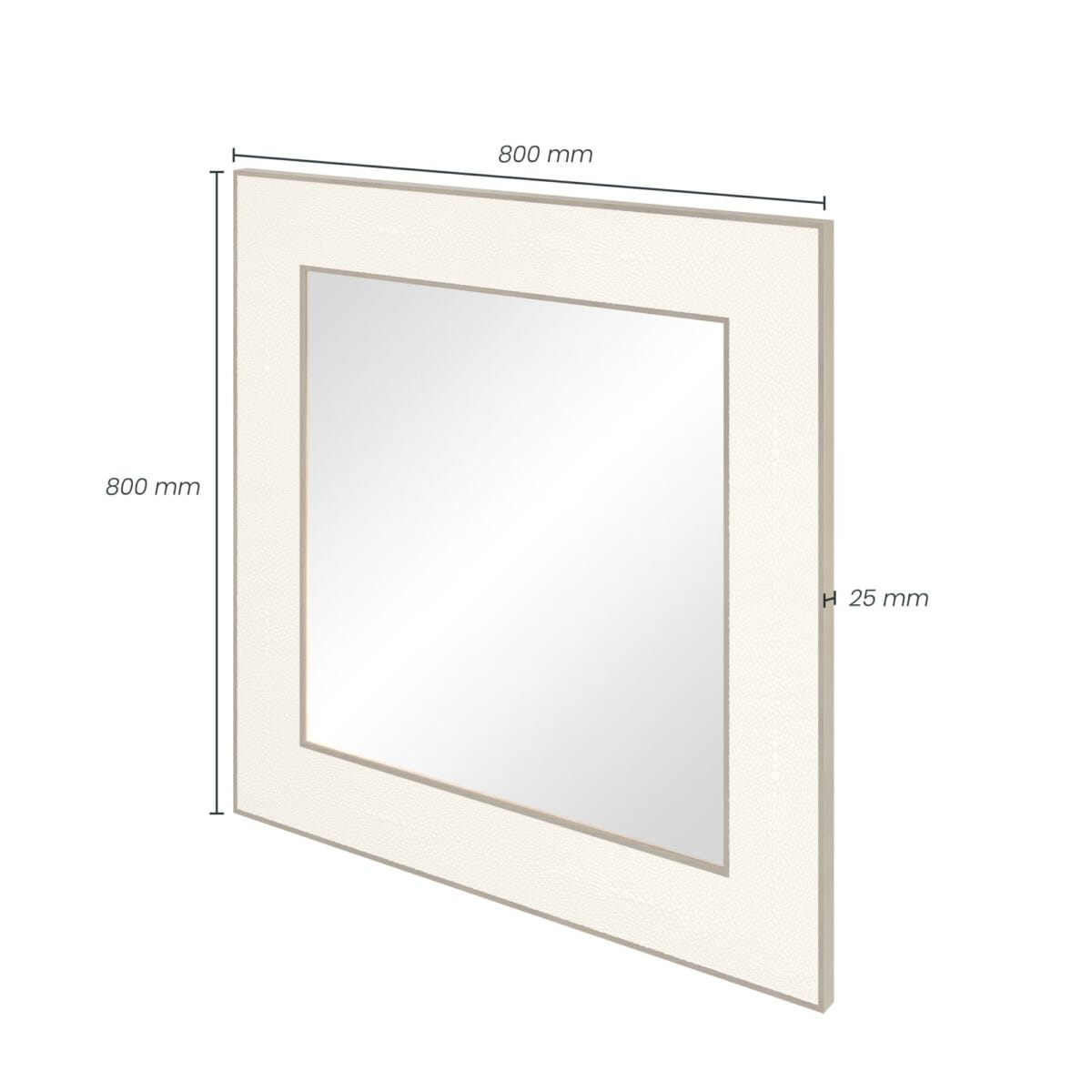 DI Designs Mirrors Hampton Mirror | Small Square | Ivory Shagreen House of Isabella UK