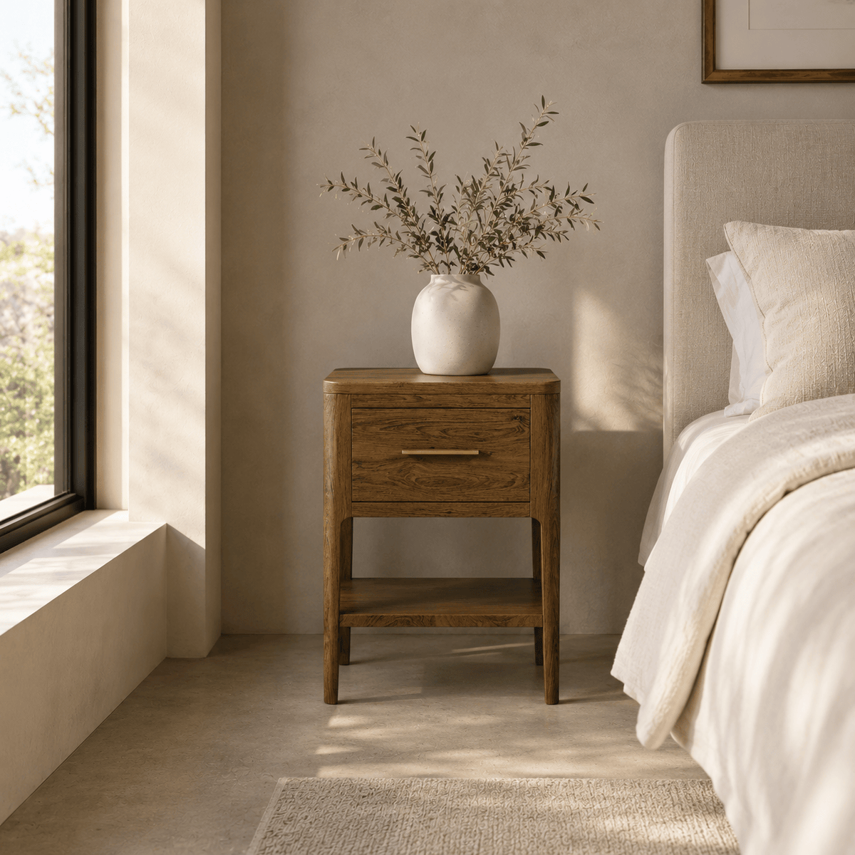 DI Designs Sleeping Abberley Bedside - Brown - 1 Drawer House of Isabella UK