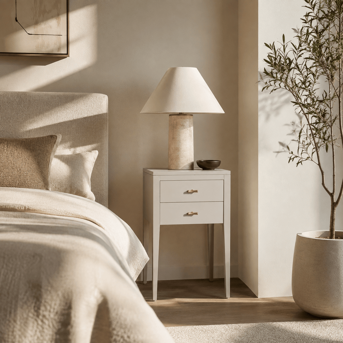 DI Designs Sleeping Radford Bedside - 2 drawer - Grey House of Isabella UK