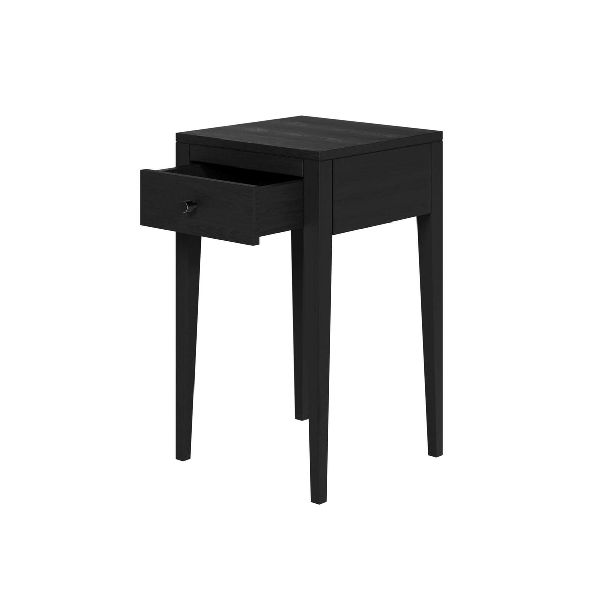 Radford Bedside - Black - 1 Drawer.