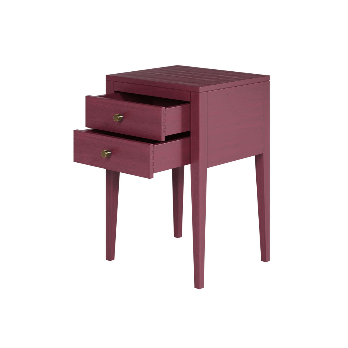 Radford Bedside - Red - 2 Drawers.