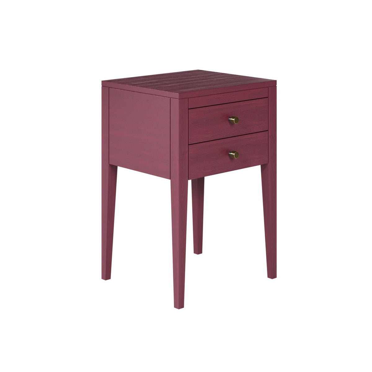 Radford Bedside - Red - 2 Drawers.