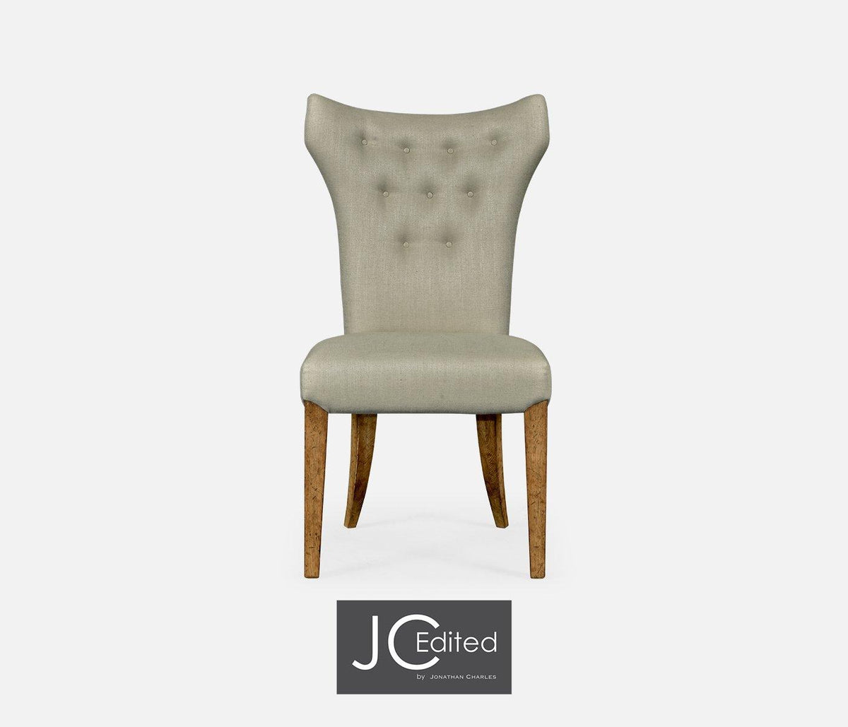 Winged Dining Chair with Chestnut Leg - MAZO
