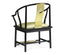 Dining Chair with Arms Asian Fusion in Gold Silk
