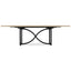 Tranquillity Rectangle Extending Dining Table with Metal Base 204-260cm