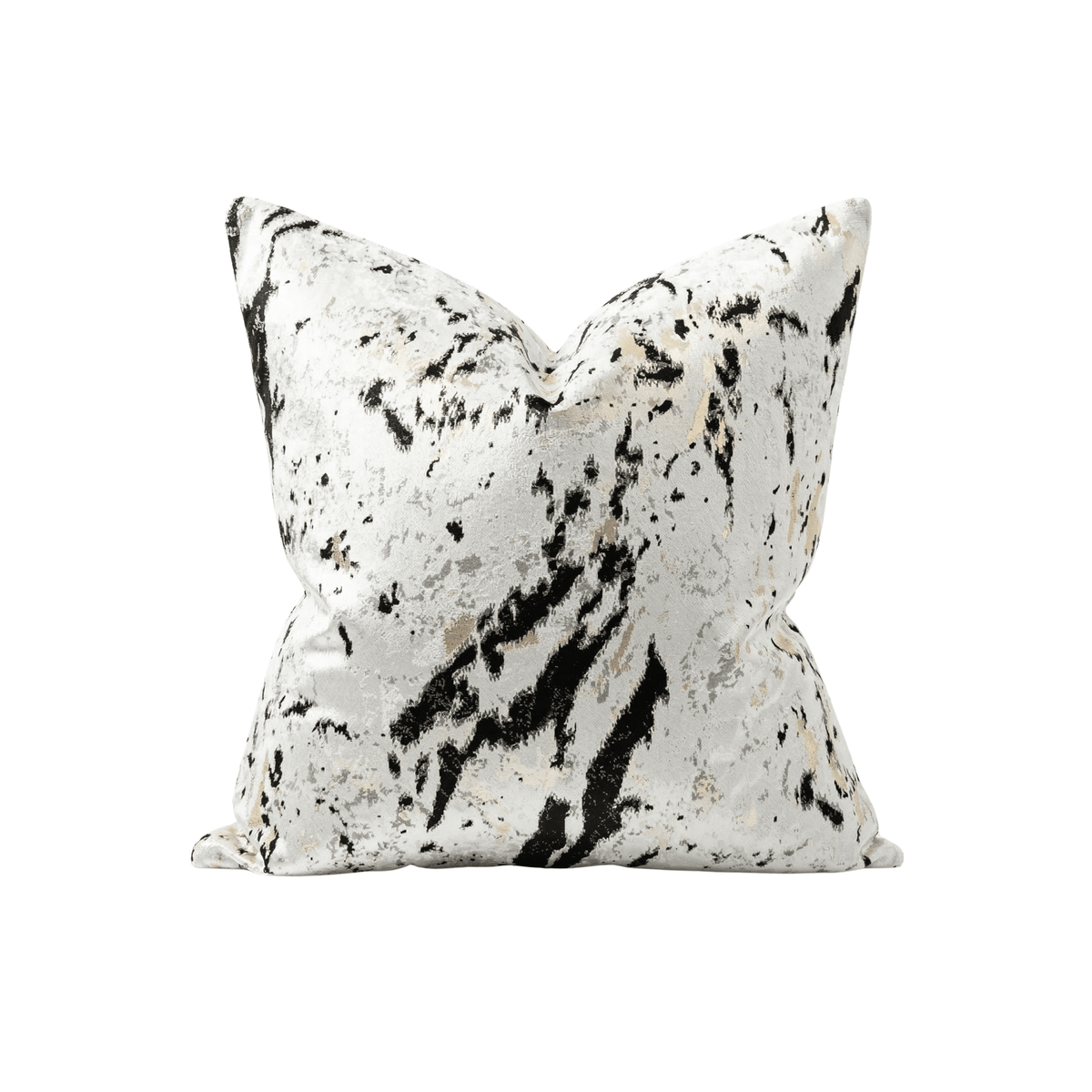 Dionne Cream & Black Abstract Print Cushion - 50x50cm  | OUTLET.
