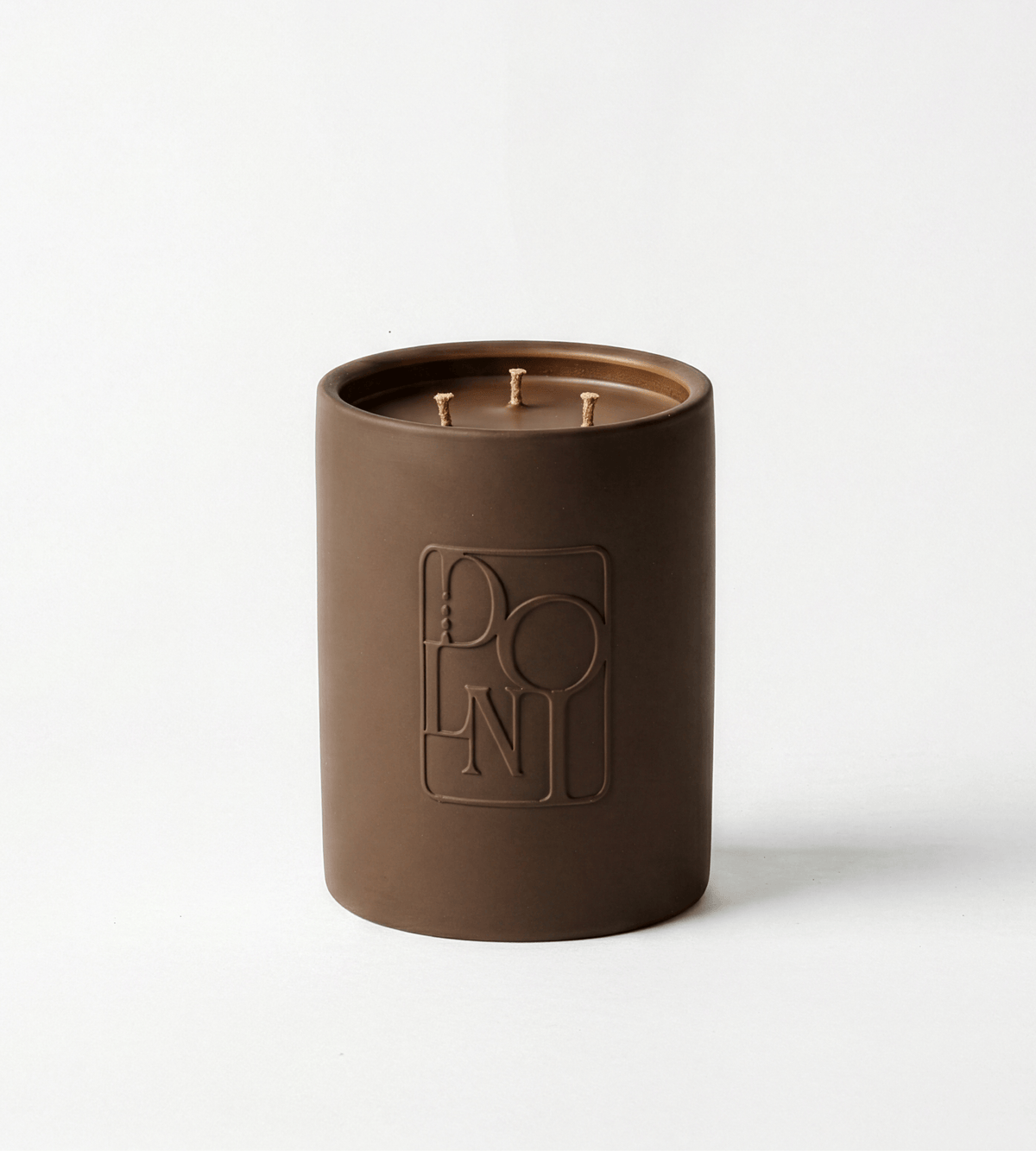 DOLNI CANDLE Dolni Large Brown Ceramic 600g Tobacco & Oud Candle House of Isabella UK