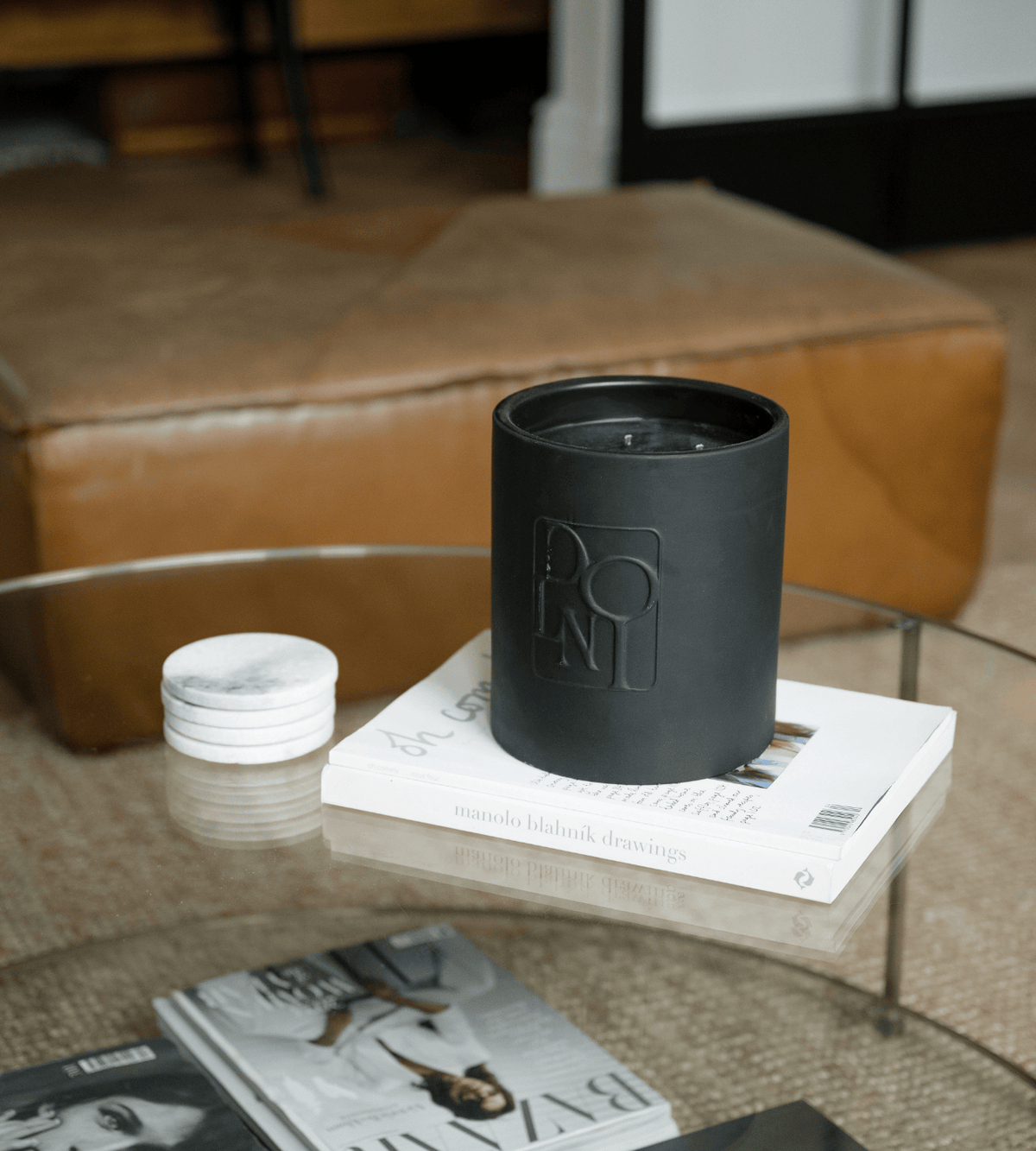 DOLNI CANDLE Dolni XL Black Ceramic 2200g Tuberose & Sandalwood Candle House of Isabella UK