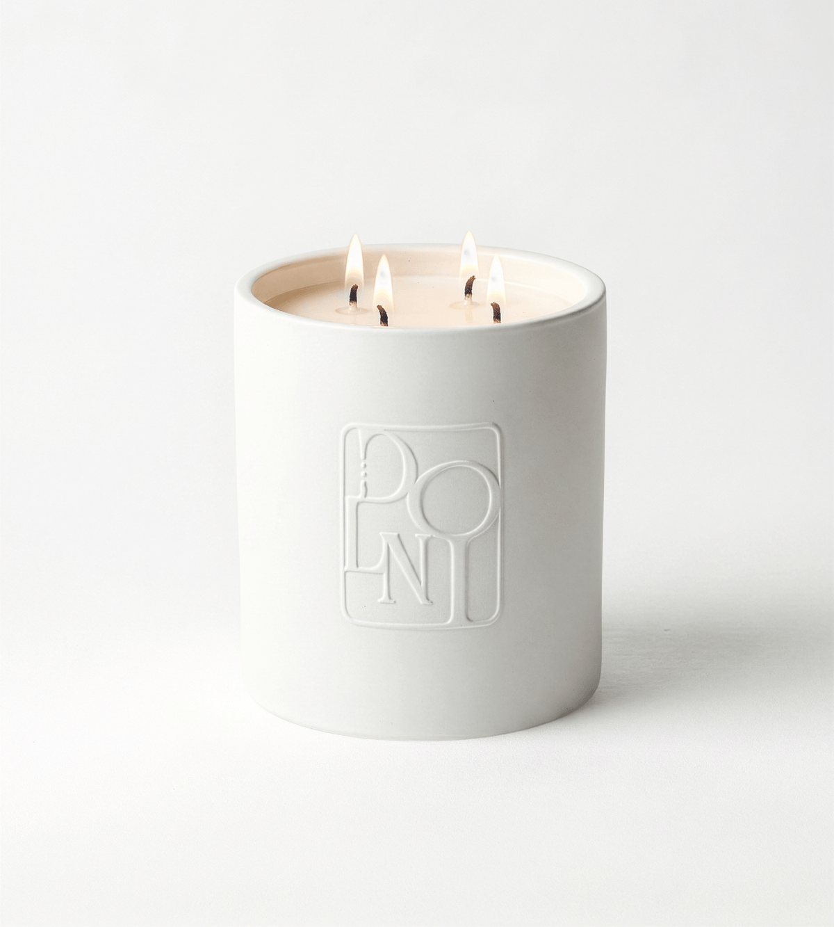 DOLNI CANDLE Dolni XL White Ceramic 2200g Amber & Patchouli Candle House of Isabella UK