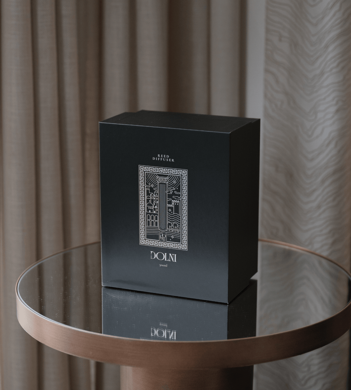 DOLNI REED DIFFUSER Dolni Large Black Ceramic Rodí Noir 500ml Reed Diffuser House of Isabella UK