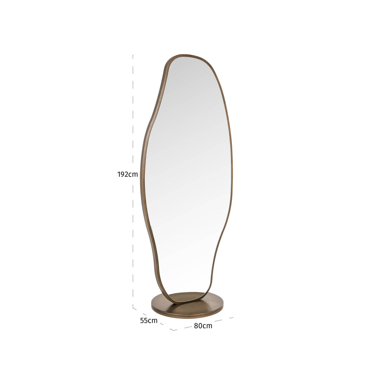 Mirror Jalyce brushed gold