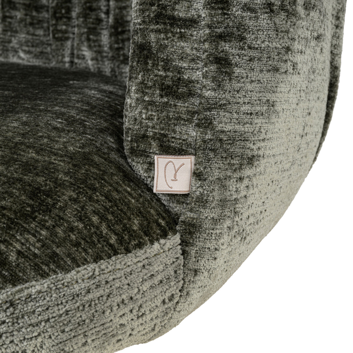 Dining chair Cassi sage chenille swivel