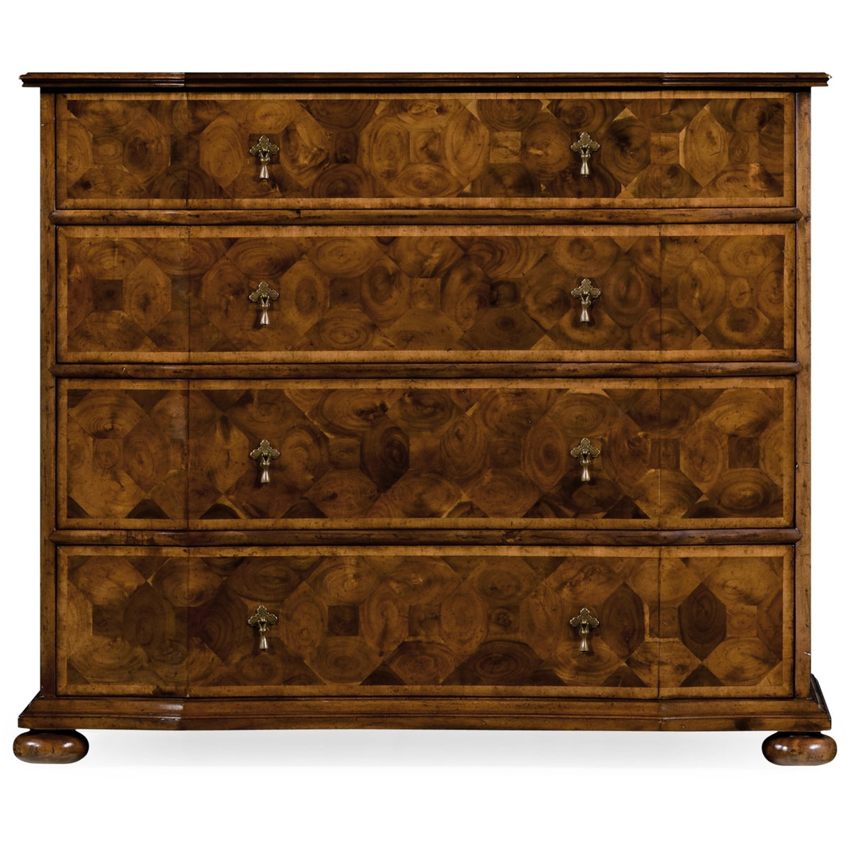 Oyster veneer large chest of drawers