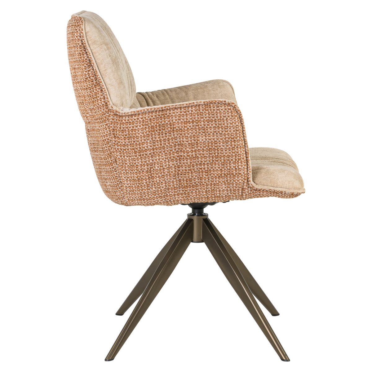 Dining chair Chase ginger jacquard swivel