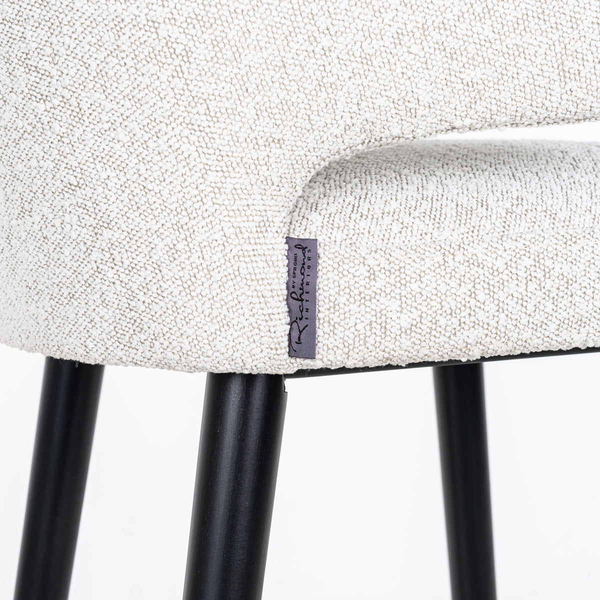 Bar stool Indigo white bouclé