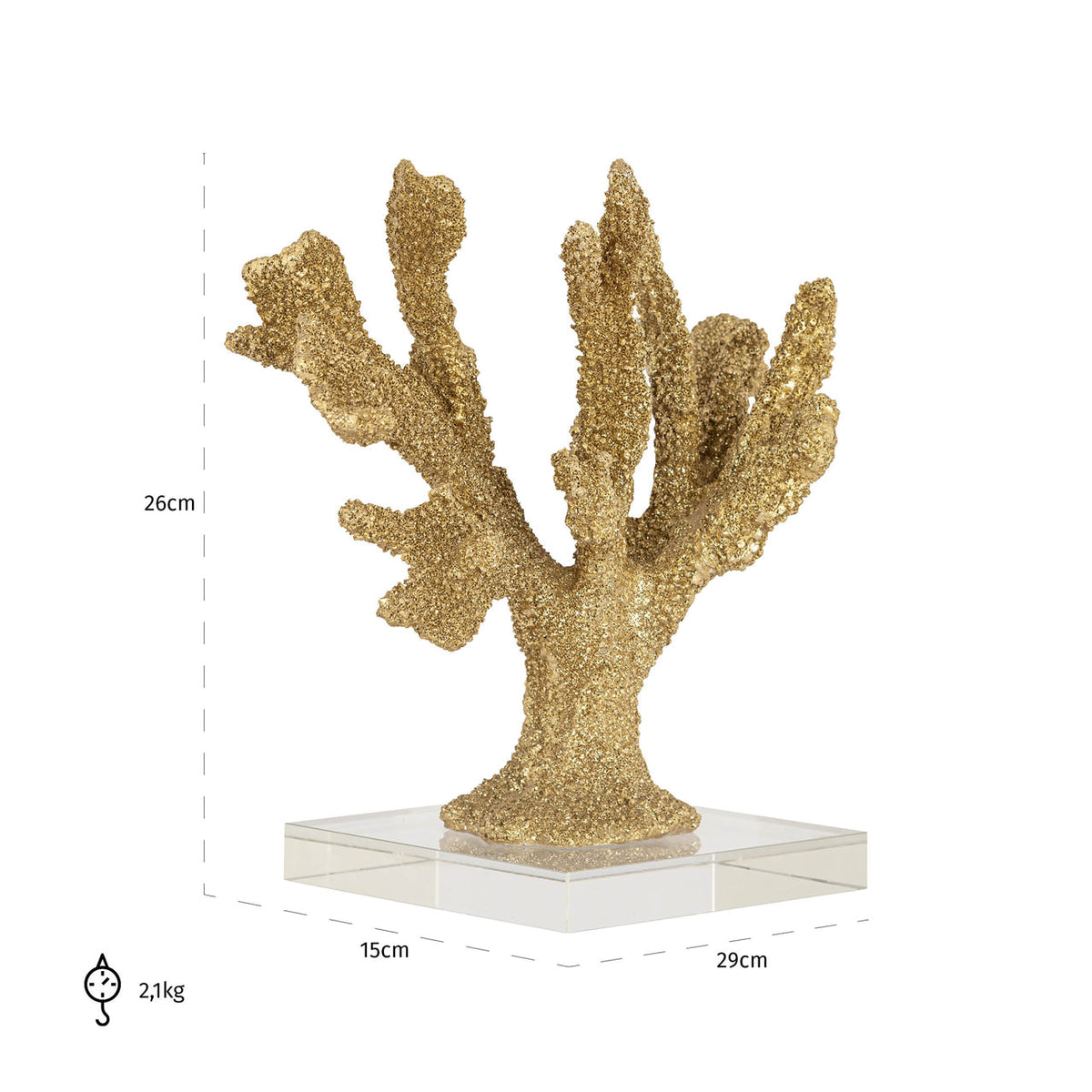 Decorative object Mette gold